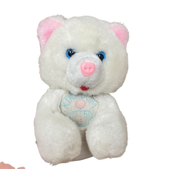 Kingdom kitten vintage cat plush toy white cross button nose Matthew 16:19 - Picture 1 of 8